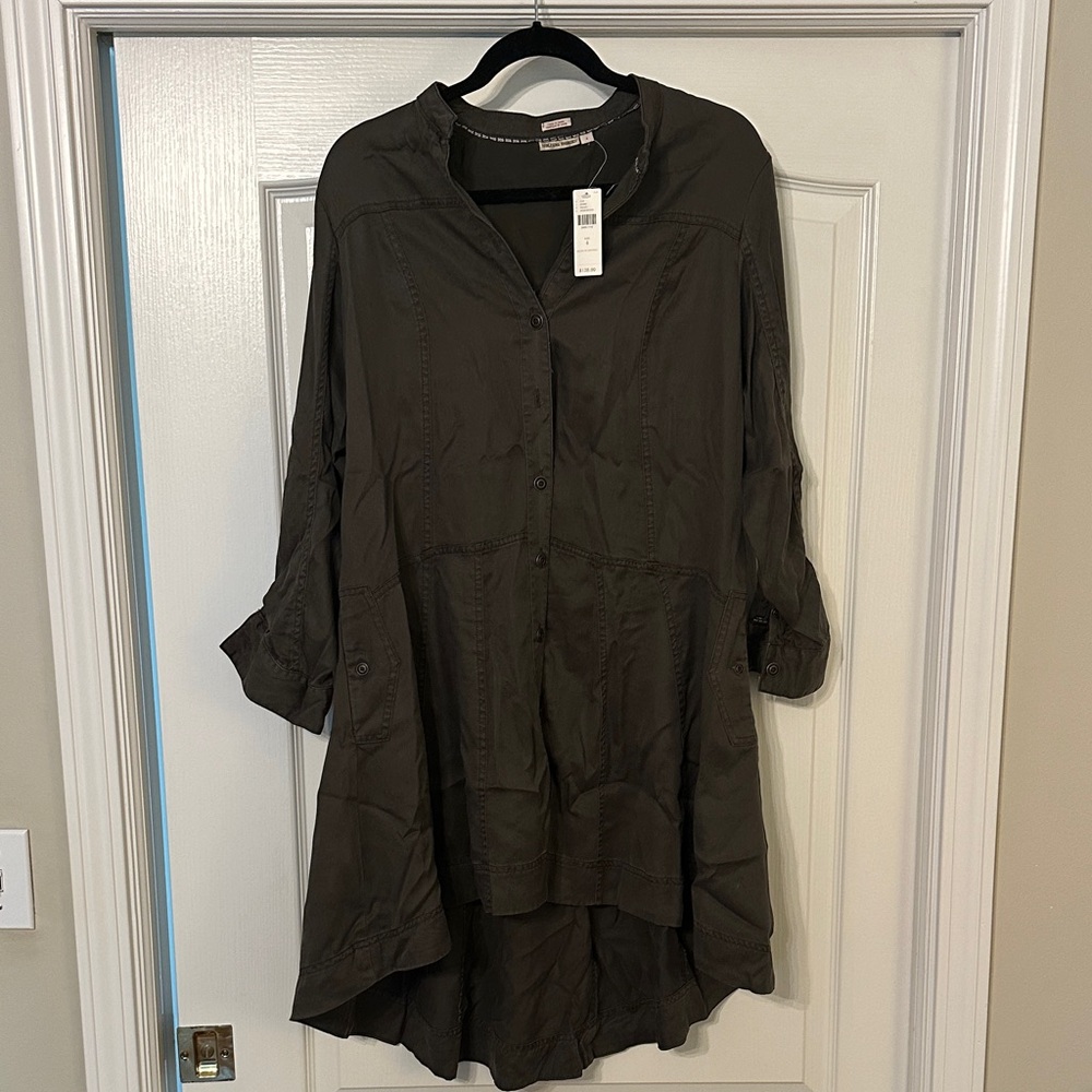 HOLDING HORSES Dark Olive Dress